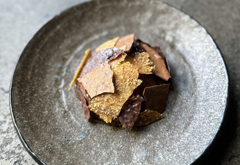 Kika Chocolate Mousse, Chocolate Mousse Wafers, Praline Wafers, Chocolate Caramel Wafers, Dulce De Leche, Hazelnut Ice Cream, Sea Salt, Local Olive Oil